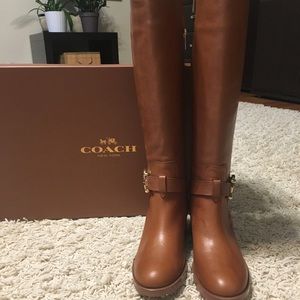 Coach riding leather boots